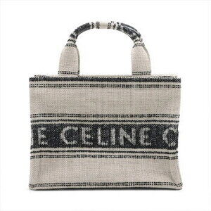 Celine Cabas Thais Beige Navy Blue Handbag Tote M